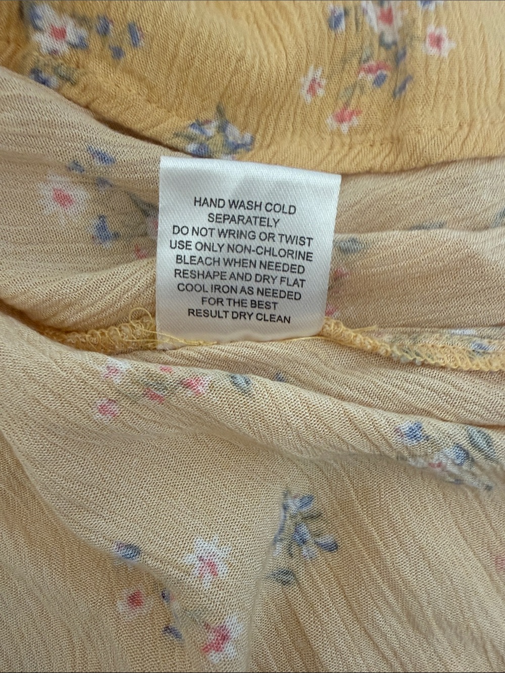 Pink Rose Yellow Floral Tiered Mini Dress Size Small Boho Cottagecore - Picture 4 of 7